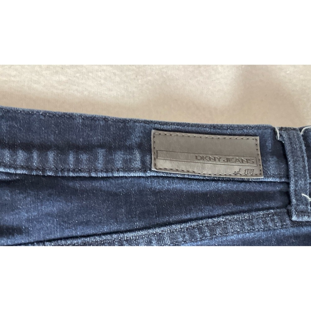 DKNY Women's Size 4:City Ultra Slim Boot Cut Jeans Dark Wash Stretch‎ 5 Pocket - Picture 8 of 12